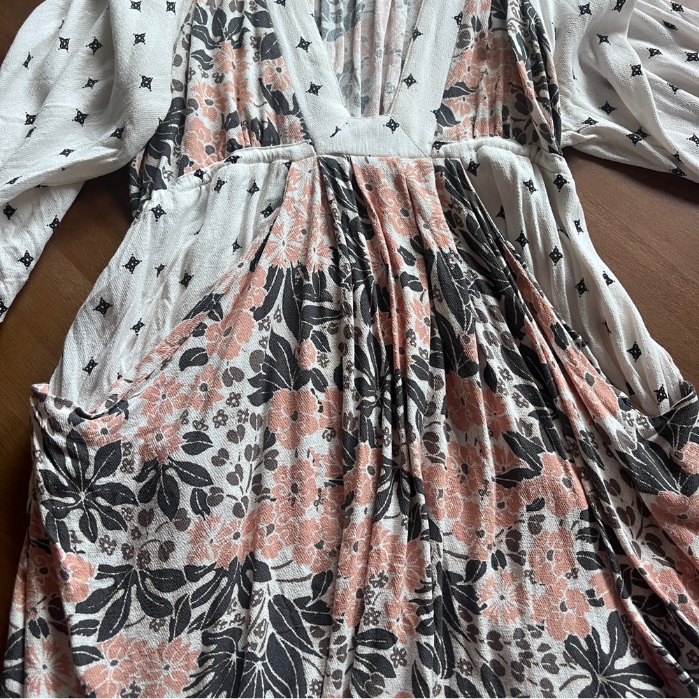 Free People Tallulah Long Sleeve Boho Dress L - Picture 9 of 9
